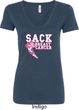 Sack Breast Cancer Ladies V-Neck Shirt
