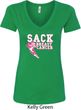 Sack Breast Cancer Ladies V-Neck Shirt