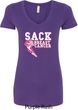 Sack Breast Cancer Ladies V-Neck Shirt