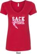 Sack Breast Cancer Ladies V-Neck Shirt