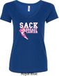 Sack Breast Cancer Ladies V-Neck Shirt