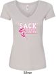 Sack Breast Cancer Ladies V-Neck Shirt