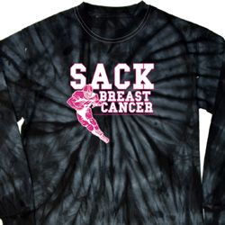 Sack Breast Cancer Long Sleeve Tie Dye Shirt