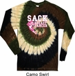 Sack Breast Cancer Long Sleeve Tie Dye Shirt
