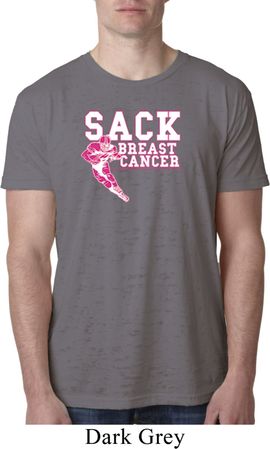 Sack Breast Cancer Mens Burnout Shirt