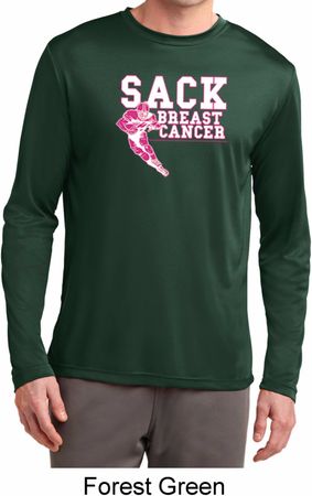 Sack Breast Cancer Mens Dry Wicking Long Sleeve Shirt