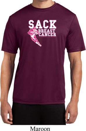 Sack Breast Cancer Mens Moisture Wicking Shirt