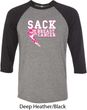 Sack Breast Cancer Mens Raglan Shirt