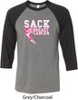 Sack Breast Cancer Mens Raglan Shirt