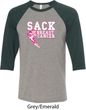 Sack Breast Cancer Mens Raglan Shirt