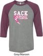 Sack Breast Cancer Mens Raglan Shirt
