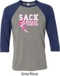Sack Breast Cancer Mens Raglan Shirt