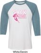 Sack Breast Cancer Mens Raglan Shirt