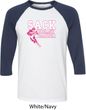 Sack Breast Cancer Mens Raglan Shirt