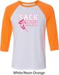 Sack Breast Cancer Mens Raglan Shirt