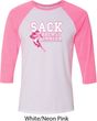 Sack Breast Cancer Mens Raglan Shirt