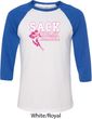 Sack Breast Cancer Mens Raglan Shirt