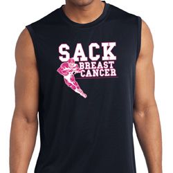Sack Breast Cancer Mens Sleeveless Moisture Wicking Shirt