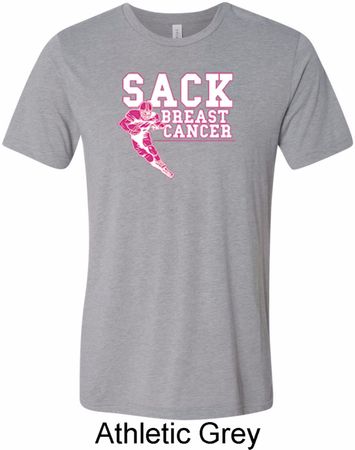 Sack Breast Cancer Mens Tri Blend Crewneck Shirt