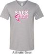 Sack Breast Cancer Mens Tri Blend V-neck Shirt
