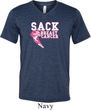Sack Breast Cancer Mens Tri Blend V-neck Shirt