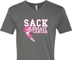 Sack Breast Cancer Mens V-Neck Shirt