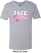 Sack Breast Cancer Mens V-Neck Shirt