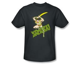 Samurai T-shirt - Samurai Super Friends Adult Charcoal Gray Tee