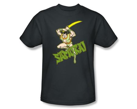 Samurai T-shirt - Samurai Super Friends Adult Charcoal Gray Tee
