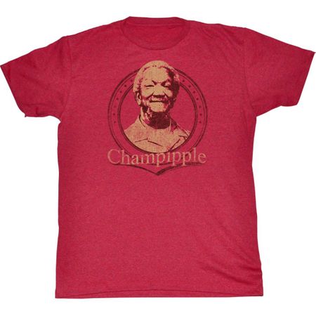 Sanford & Son Shirt Champipple Adult Red Heather Tee T-Shirt