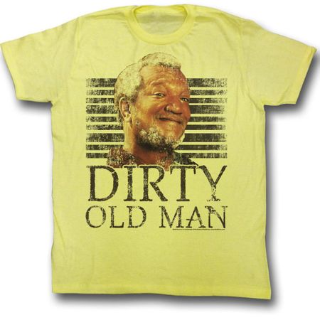 Sanford & Son Shirt Dirty Old Man Adult Yellow Tee T-Shirt