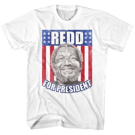 Sanford & Son Shirt Foxx For President White T-Shirt