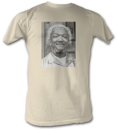 Sanford & Son T-shirt Redd Foxx Fred Square Picture Adult White Shirt