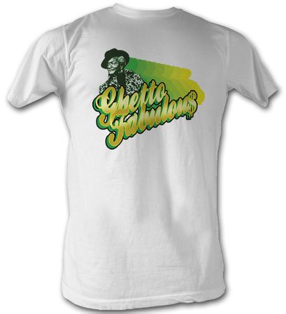 Sanford & Son T-shirt Redd Foxx Ghetto Fabulous Adult White Shirt Tee