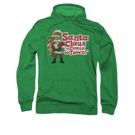 Santa Clause Hoodie Logo Kelly Green Sweatshirt Hoody