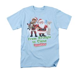 Santa Clause Shirt From Kringle Light Blue T-Shirt