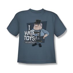 Santa Clause Shirt Kids I Hate Toys Slate T-Shirt