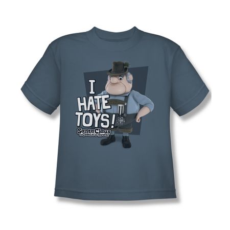 Santa Clause Shirt Kids I Hate Toys Slate T-Shirt