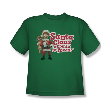 Santa Clause Shirt Kids Logo Kelly Green T-Shirt