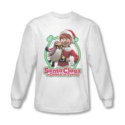 Santa Clause Shirt Penguin Pal Long Sleeve White Tee T-Shirt