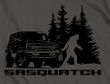 Ford Bronco with Sasquatch Mens T-shirt - Charcoal Grey
