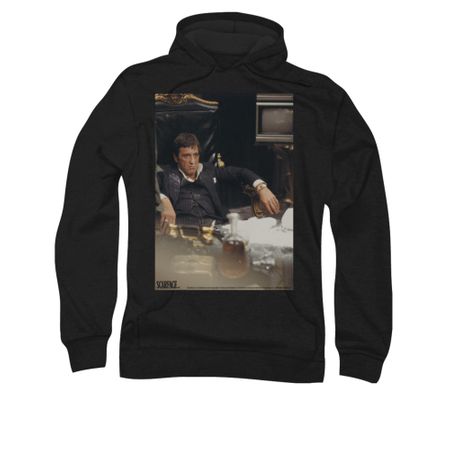 Scarface Hoodie Sweatshirt Sit Back Black Adult Hoody Sweat Shirt