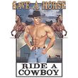 Save a Horse - Ride a Cowboy Funny Adult T-shirt Tee Shirt