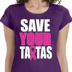 Save Your Tatas Ladies Breast Cancer Awareness Shirts