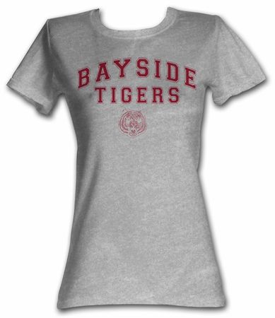 Saved By The Bell Juniors Shirt Bayside Arch Grey Tee T-Shirt