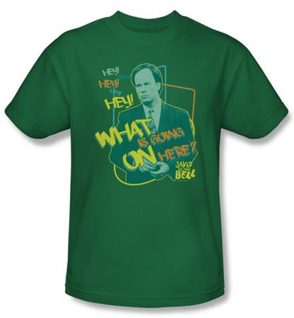 Saved By The Bell Shirt Belding Kelly Green Adult Tee T-Shirt