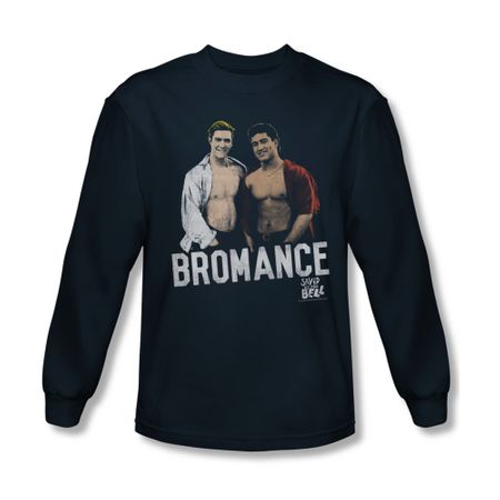 Saved By The Bell Shirt Bromance Long Sleeve Navy T-Shirt