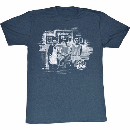 Saved By The Bell Shirt HYFR Adult Blue Heather Tee T-Shirt
