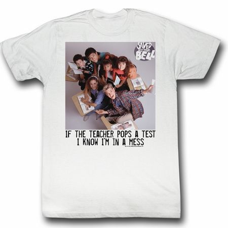 Saved By The Bell Shirt In a Mess Adult White Tee T-Shirt