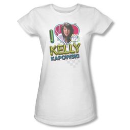 Saved By The Bell Shirt Juniors Kelly White T-Shirt